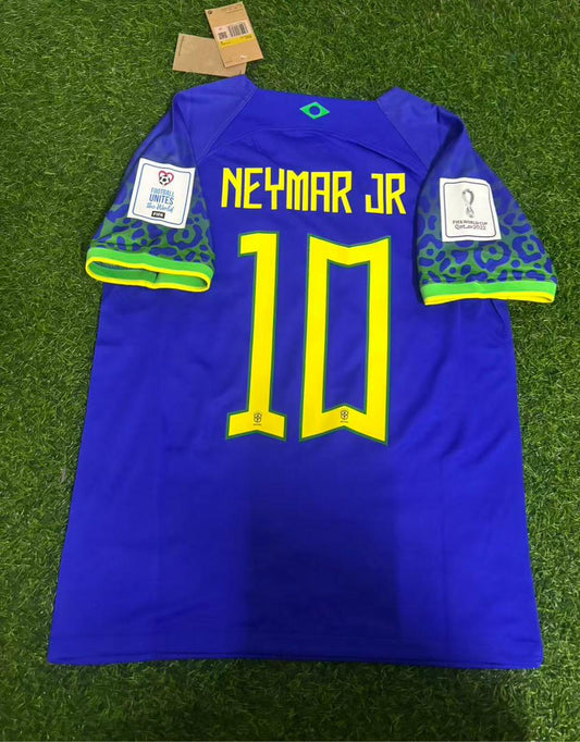 Neymar Jr Brazil 2022 World Cup Retro Football Jersey