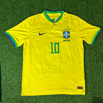 Neymar Jr – Brazil 2022 World Cup Retro Kit Jersey – | Trikot | Maillot Soccer Shirt