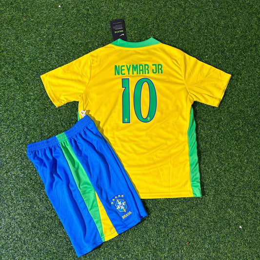 Neymar Jr Brazil 2026 World Cup Kids New Season Football Jersey Kit