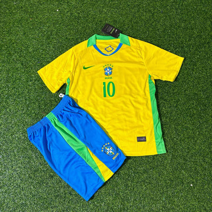 Neymar Jr Brazil 2026 World Cup Kids New Season Football Jersey Kit