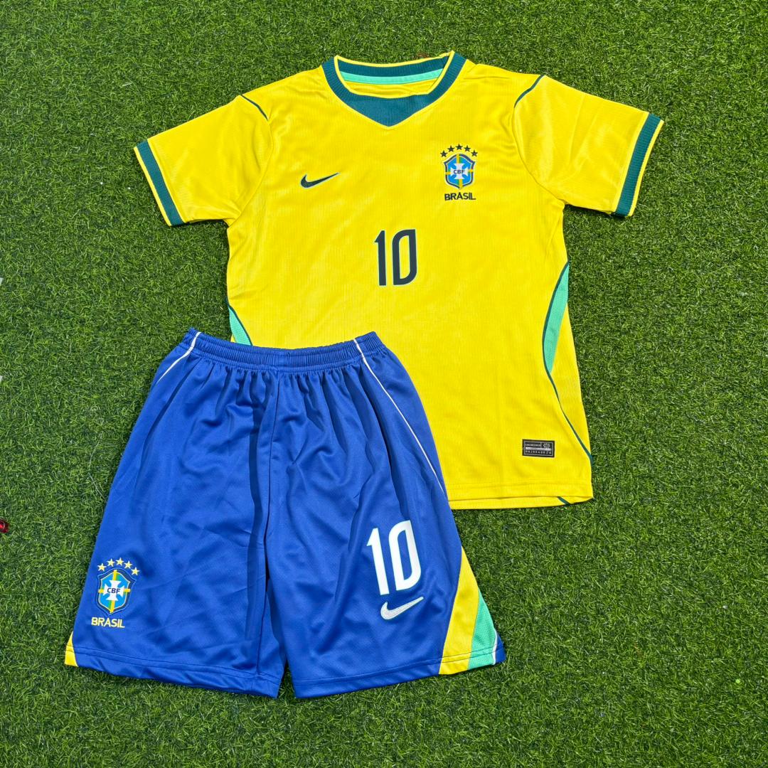 Neymar Jr Brazil 2026 World Cup Yellow Kids Home Football Jersey