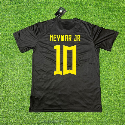Neymar Jr Brazil Black Retro Football Jersey Kit