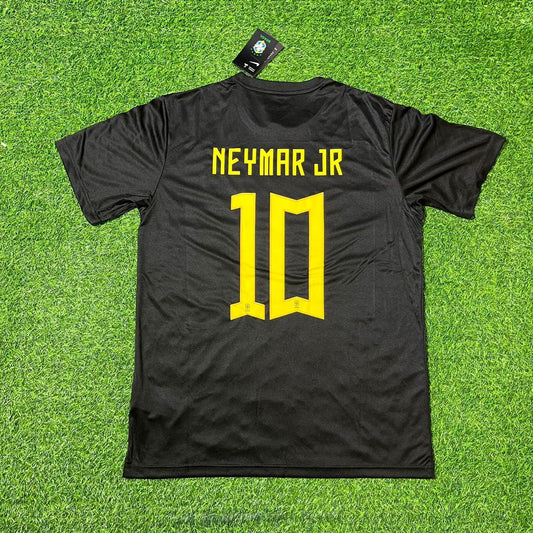 Neymar Jr Brazil Black Retro Football Jersey Kit