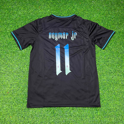 Neymar Jr Brazil Black Special Trap Retro Football Jersey