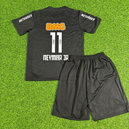 Neymar Jr Santos 2009-2013 Black Kids Retro Football Jersey