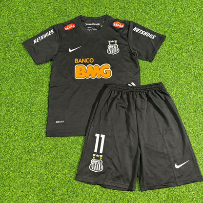 Neymar Jr Santos 2009-2013 Black Kids Retro Football Jersey