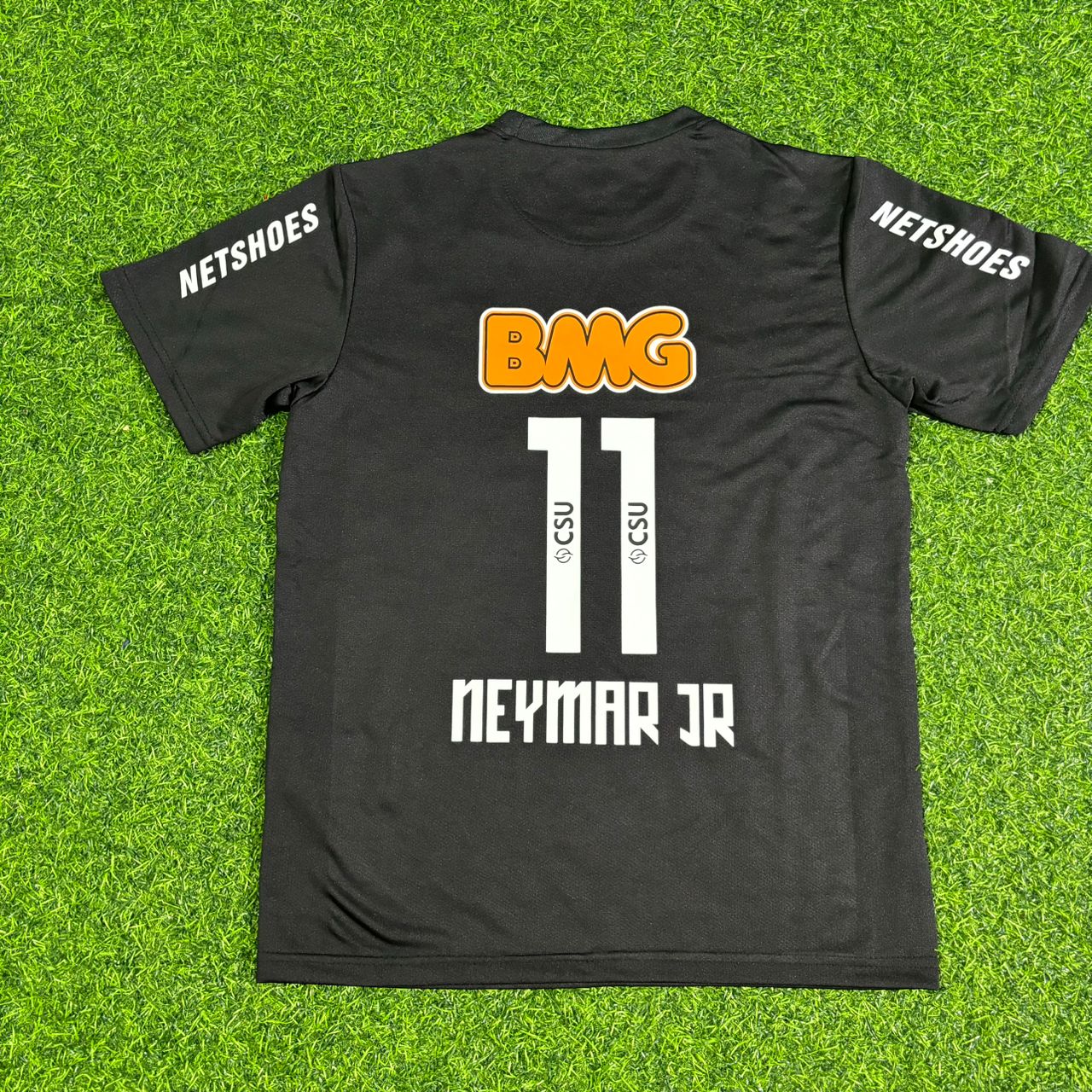 Neymar Jr Santos 2009-2013 Black Kids Retro Football Jersey