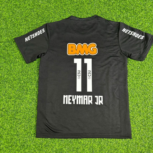 Neymar Jr Santos 2009-2013 Black Retro Football Jersey