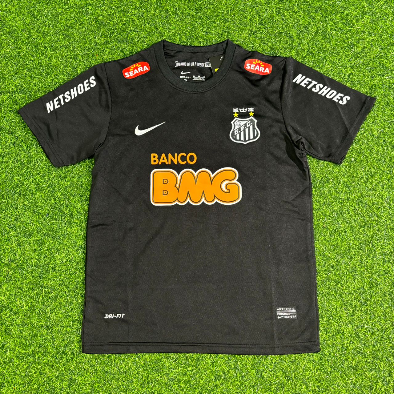 Neymar Jr Santos 2009-2013 Black Kids Retro Football Jersey