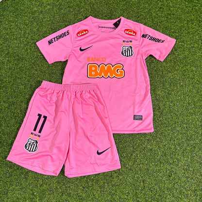 Neymar Jr Santos FC Kids Pink Retro Football Jersey