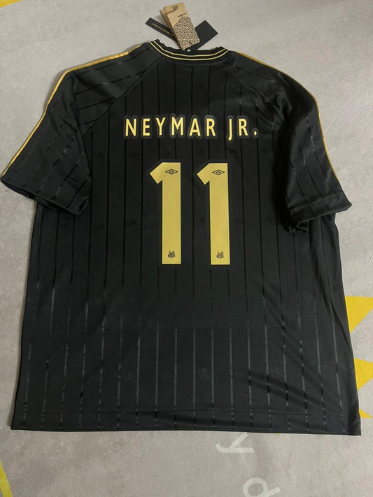 Neymar JR Santos FC Charlie Brown White Retro Football Jersey