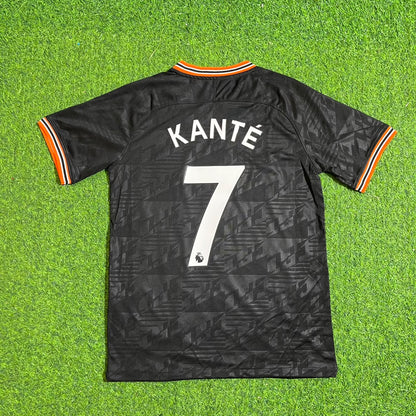 N’golo Kante 7- Chelsea 2019/2020 Away Black Retro Football Jersey Kit
