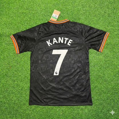 N'Golo Kanté 7 – Chelsea Auswärtstrikot 2019/2020, Schwarz, Retro-Stil