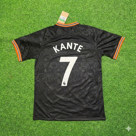 N’golo Kante 7- Chelsea 2019/2020 Away Black Retro Football Jersey Kit
