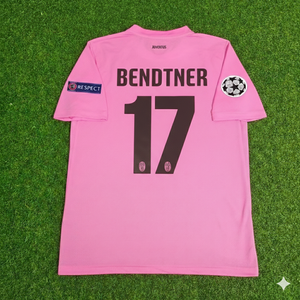 Nicklas Bendtner Juventus Pink 2012 2013 Season Retro Jersey Soccer Shirt
