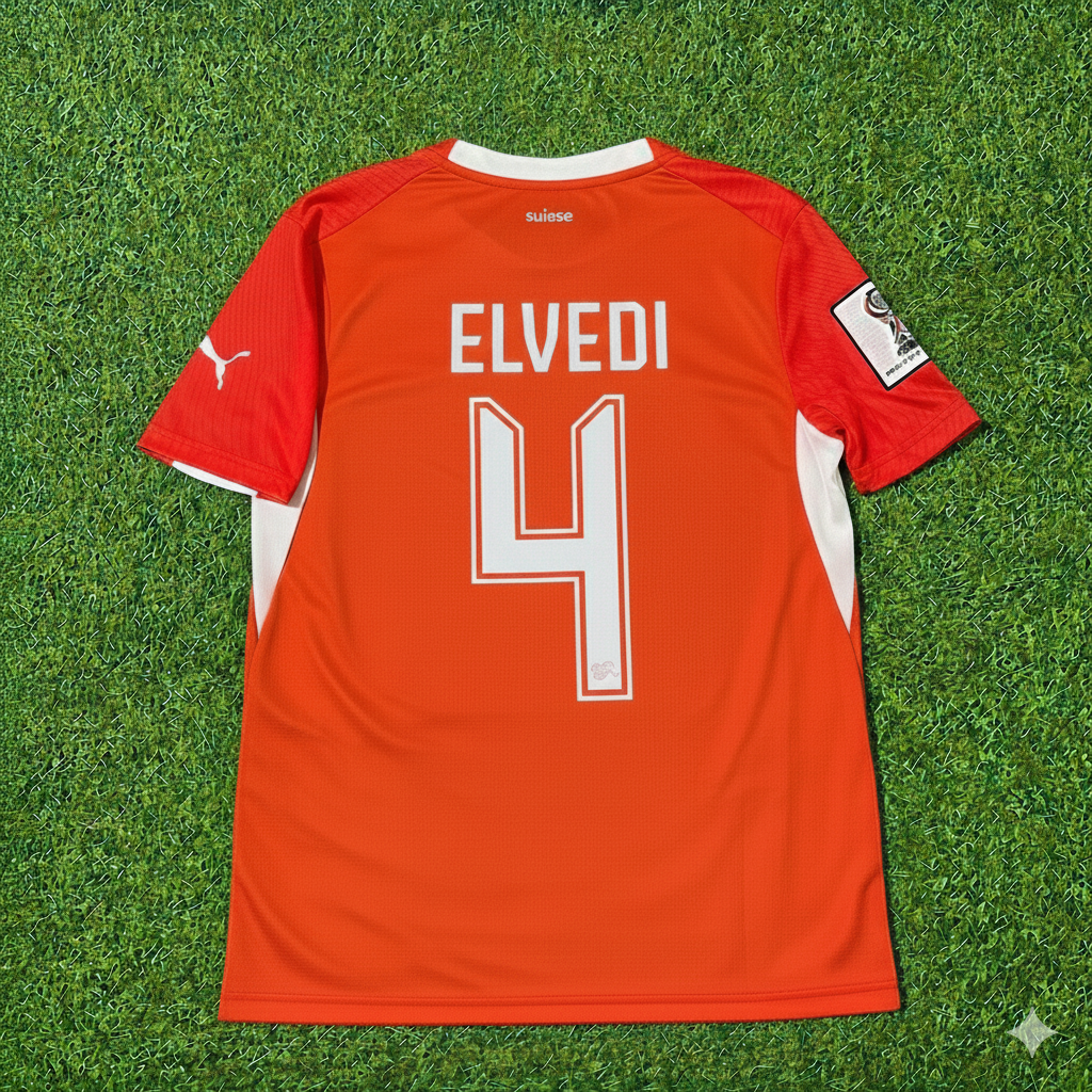 Nico Elvedi 4- Switzerland 2026 World Cup Kit Jersey Trikot Maillot
