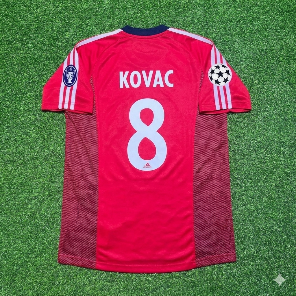 Niko Kovac Bayern München 2002/2003 Season Home Red Retro Jersey