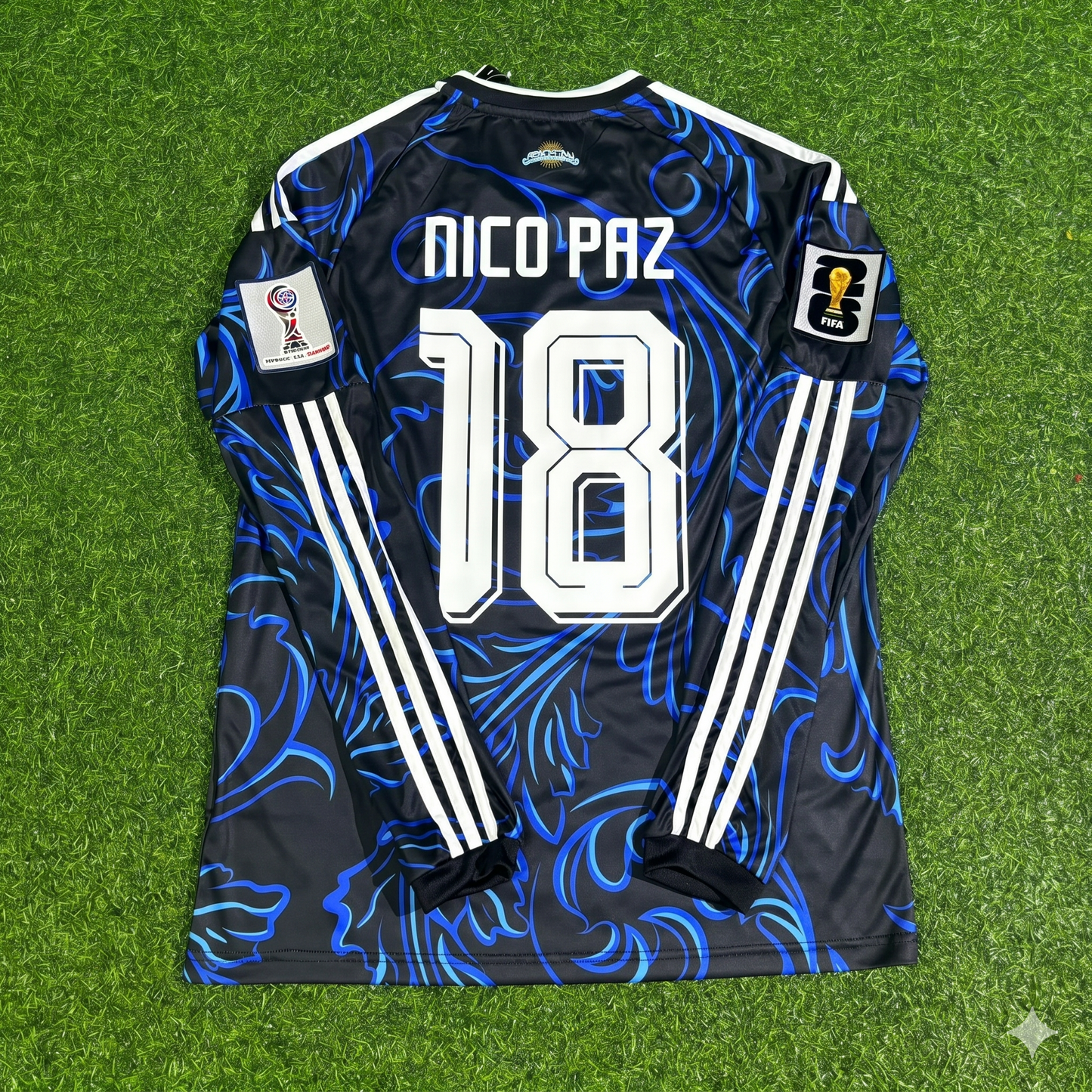 Nico Paz Argentina 2026 World Cup Long Sleeve Football Jersey