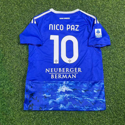 Nico Paz Como Kids 2026 New Season Football Jersey