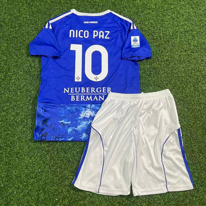 Nico Paz Como Kids 2026 New Season Football Jersey