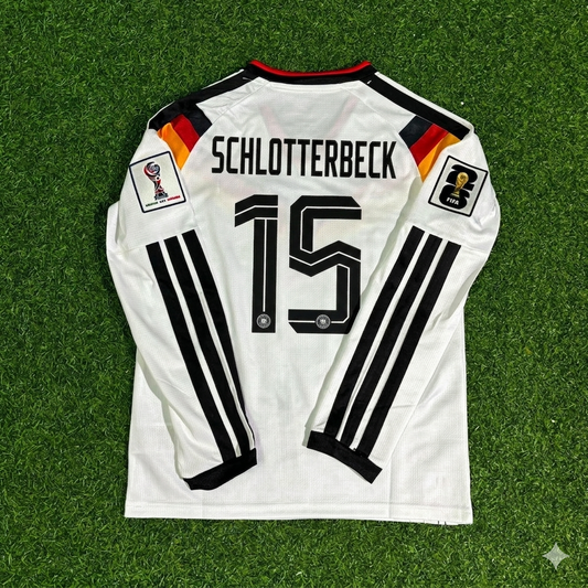 Nico Schlotterbeck #15 Germany 2026 World Cup  Long Sleeve Home Football Jersey Kit