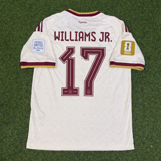 Nico Williams Jr. #17 Spain Two Star 2026 World Cup Champions Away Jersey Trikot Maillot