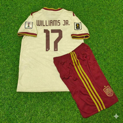 Nico Williams 17- Spain 2026 World Cup Away Kids Football Jersey