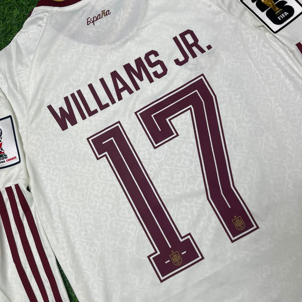 Nico Williams Spain 2026 World Cup Away Long Sleeve Kids Football Jersey