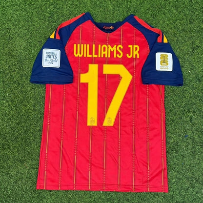 Nico Williams Jr. #17 Spain Two Star 2026 World Cup Champions Home Jersey Trikot Maillot