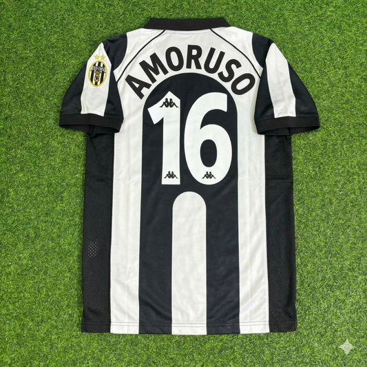 Nicola Amoruso 16 - Juventus Home 1997/1998 Retro Kit Jersey Maillot Trikot Soccer Shirt
