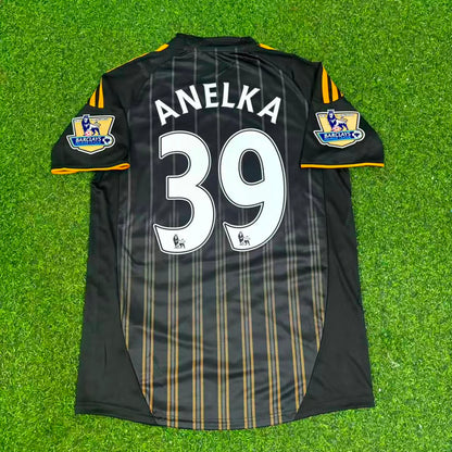 Nicolas Anelka #39 Chelsea 2010 2011 Away Retro Black Orange Football Jersey