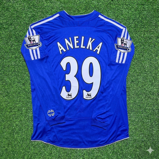 Nicolas Anelka #39 Chelsea 2006-2008 Long Sleeve EPL Patch Football Jersey