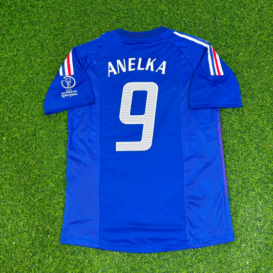 Nicolas Anelka #9 France 2002 World Cup Retro Football Jersey
