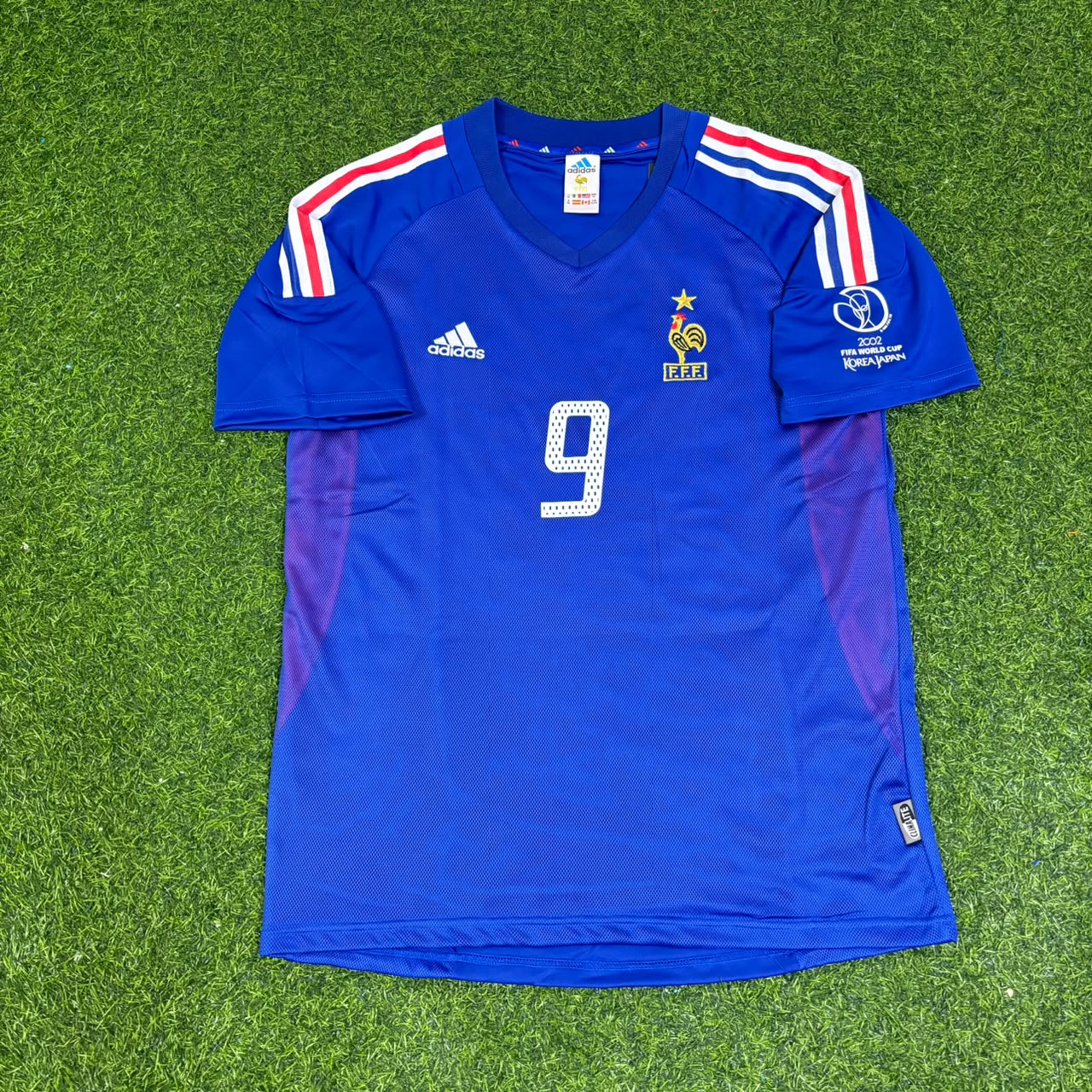 Nicolas Anelka #9 France 2002 World Cup Retro Football Jersey