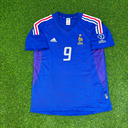 Nicolas Anelka #9 France 2002 World Cup Retro Football Jersey