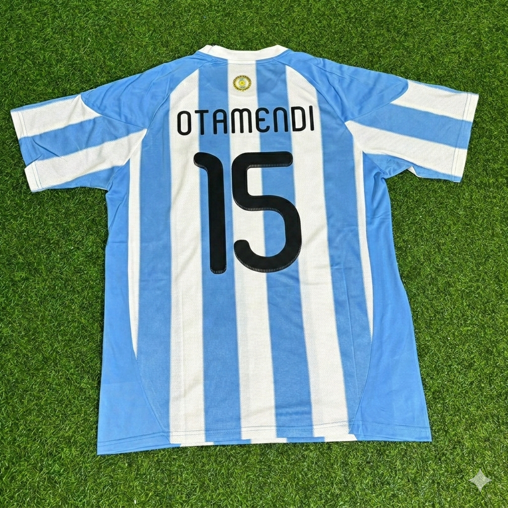 Nicolás Otamendi 15- 2010 World Cup Argentina Retro Jersey