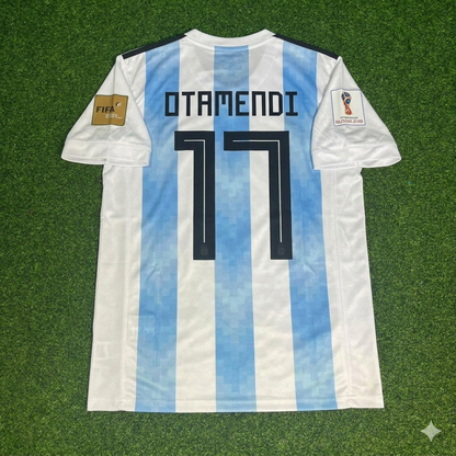 Nicolás Otamendi #17 Argentina 2018 World Cup Home Retro Jersey