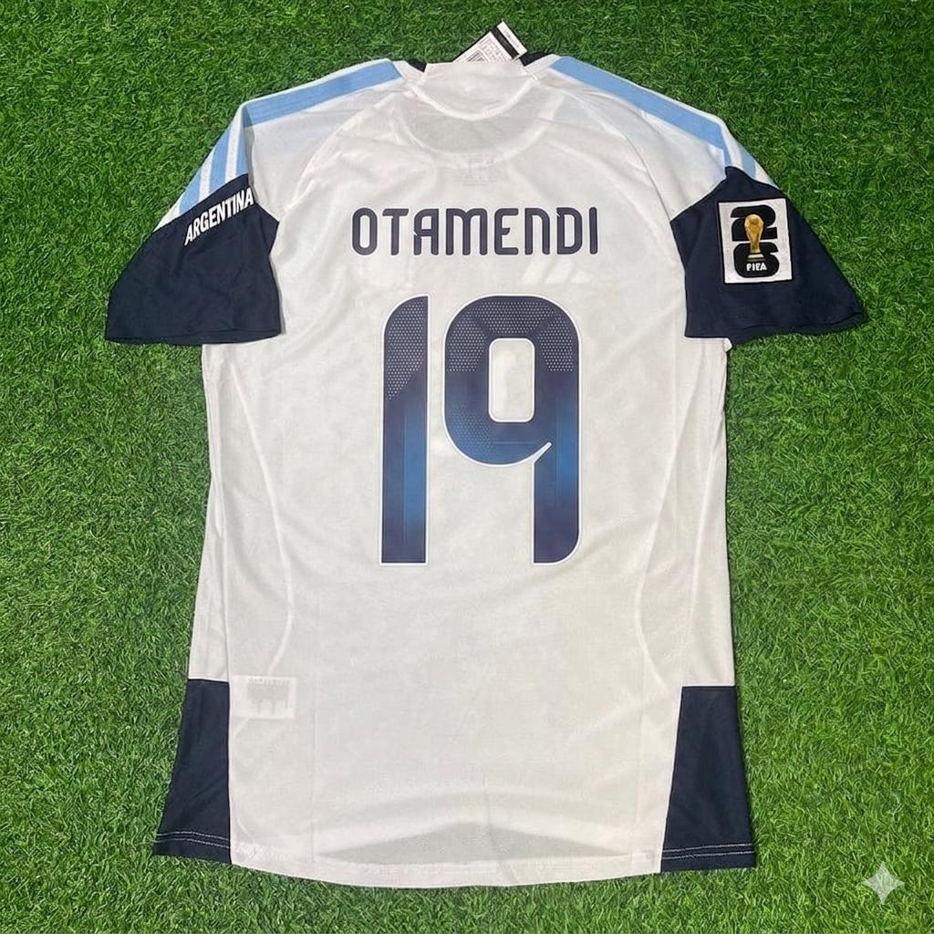 Nicolas Otamendi Argentina 2026 World Cup White Player Version New Season Football Jersey Kit