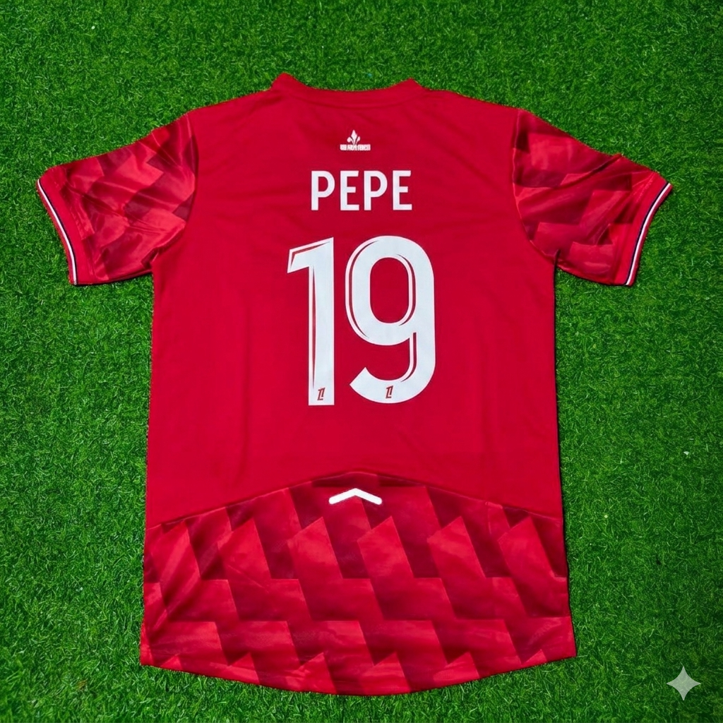 Nicolas Pépé #19 LOSC Lille Home Football Retro Jersey