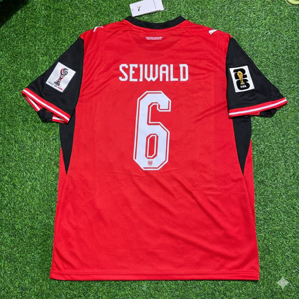Nicolas Seiwald 6- Austria 2026 World Cup Kit Jersey Trikot Maillot
