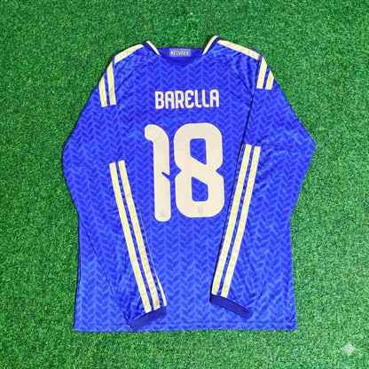 Nicolo Barella 18- Italy 2026 World Cup Long Sleeve Football Jersey