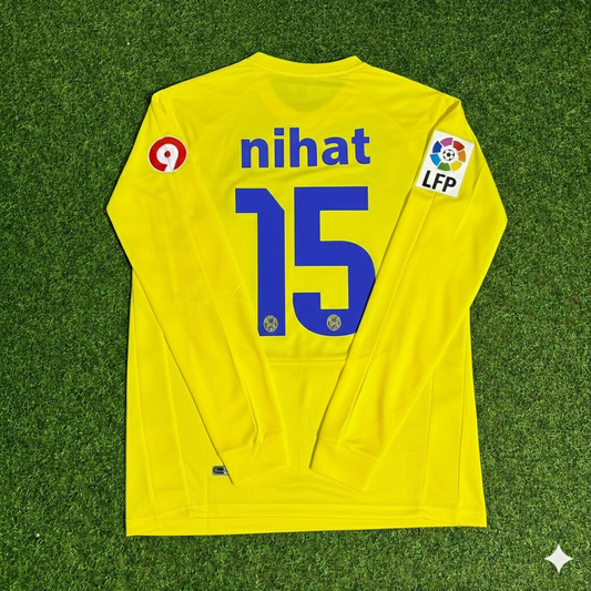 Nihat Kahveci 15 Villarreal CF 2008/2009 Long Sleeve Retro Football Jersey