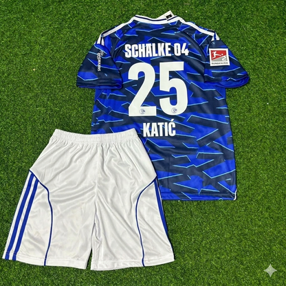 Nikola Katić #25  Schalke 04 Kids 2026 New Season Football Jersey Trikot