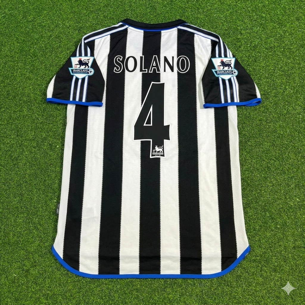 Nolberto Solano #4 Newcastle United Maillot de football rétro
