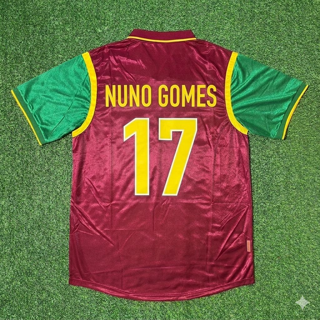 Nuno Gomes #17 Portugal 1998 World Cup Retro Jersey