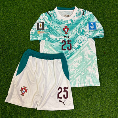 Nuno Mendes Portugal 2026 World Cup White Away Kids Football Jersey