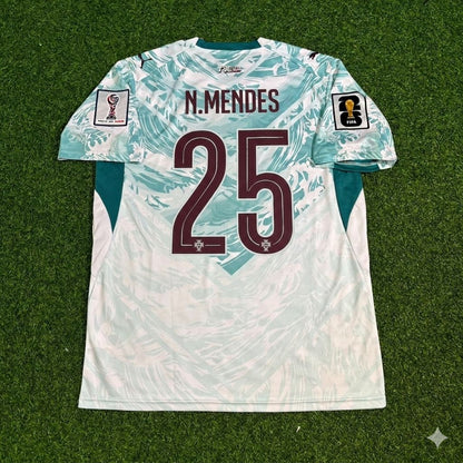 Nuno Mendes Portugal 2026 World Cup White Away Football Jersey