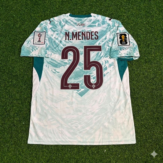 Nuno Mendes Portugal 2026 World Cup White Away Football Jersey