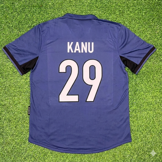 Nwankwo Kanu #29 Inter Milan 1998-1999 Home Retro Football Jersey