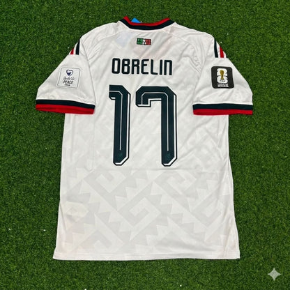 Obrelin Pineda Mexico 2026 World Cup Home White Football Jersey